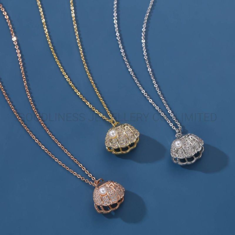 Creative Pearl Shell Necklace Women Fashion Chain Pendant