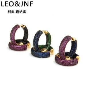 Wholesale Fashion Jewelry Brass Plated Gold Large Hoop Earrings for Women