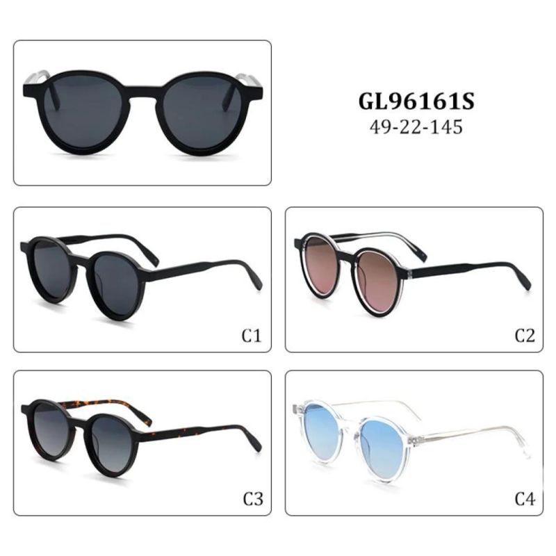 Modern Design Trendy Polarized Lens Acetate Sunglasses Fashion Square Frame Glasses Wholesale Eyewear for Women Men