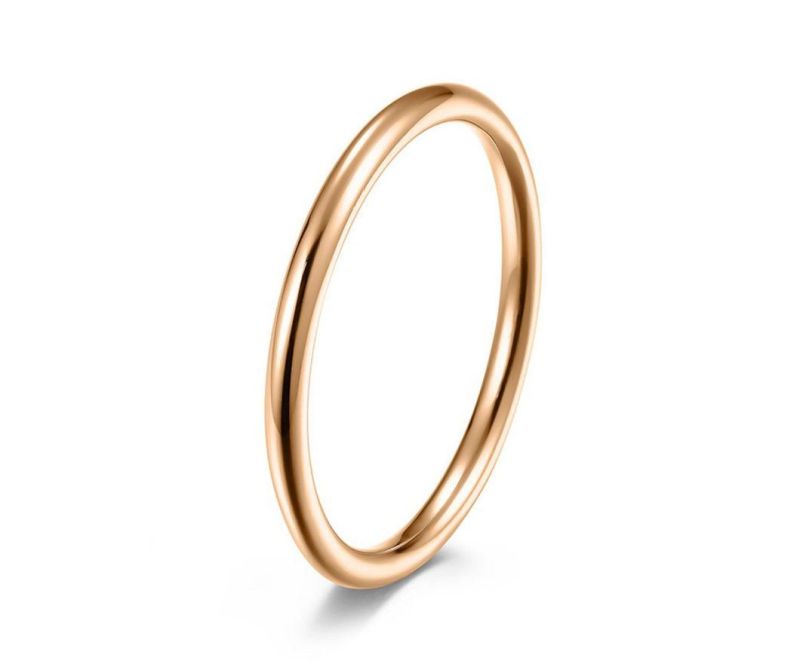 Ins Genderless Cold Wind Titanium Steel Round Line Tail Ring Ring for Men and Women Neutral Smooth Plain Circle Jewelry SSR2540