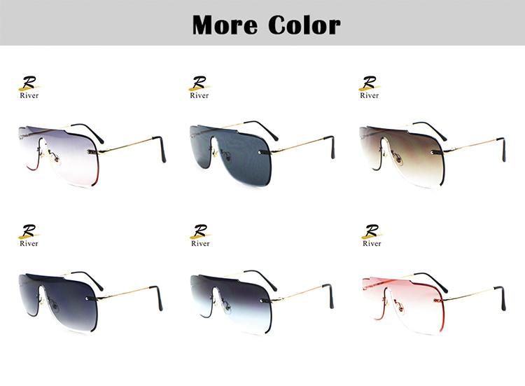 Oversize Popular Frameless Wholesale Women Sunglasses