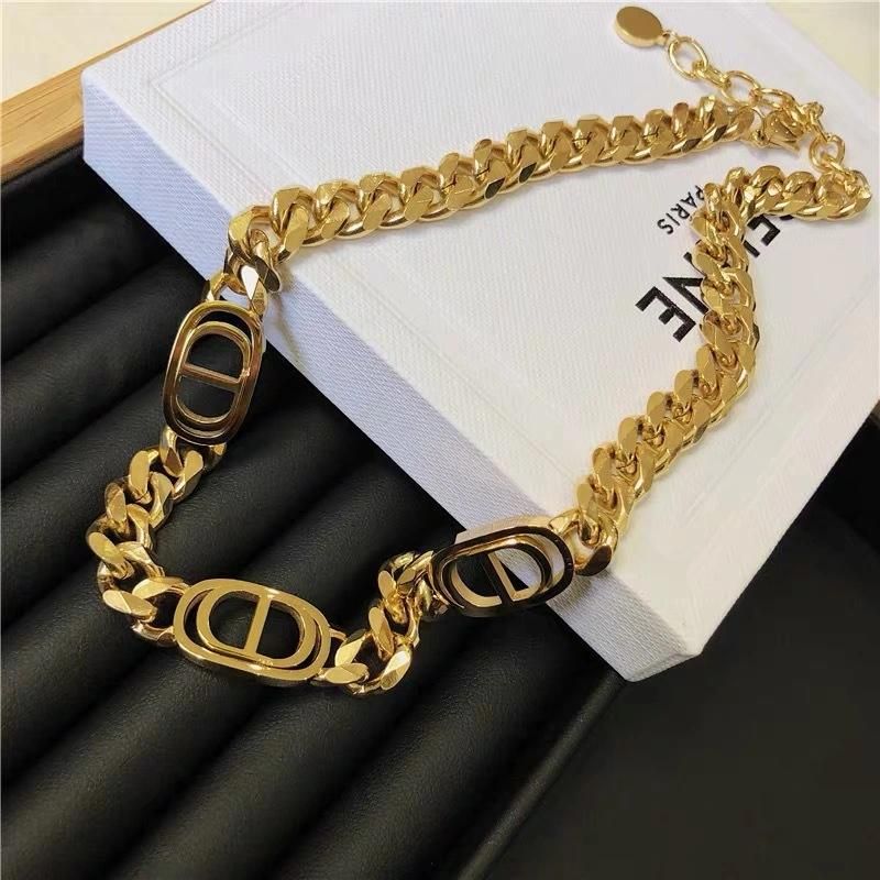 Light Luxury Niche 18K Titanium Steel Necklace Hip-Hop Alphabet Jewelry