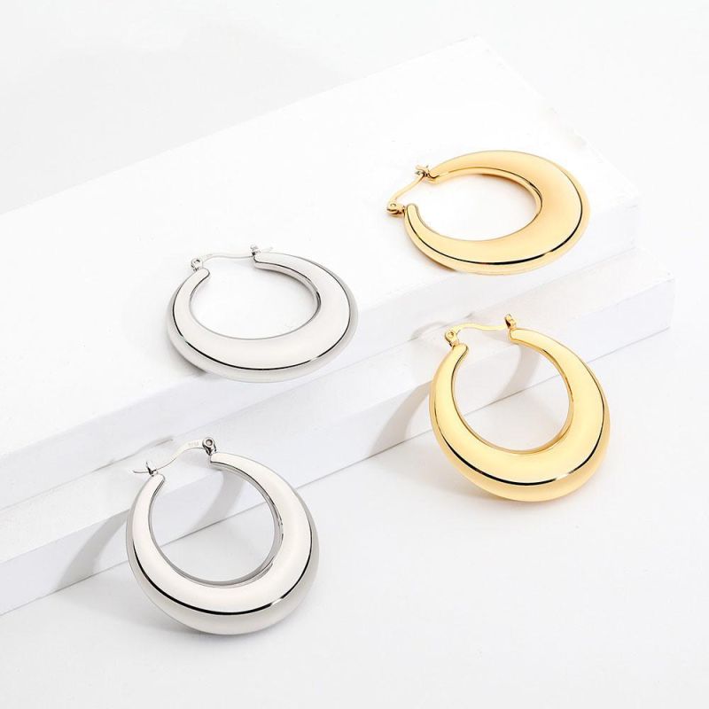 Lead and Nickel Free Jewelry Moon Shape Appearance Design Earrings