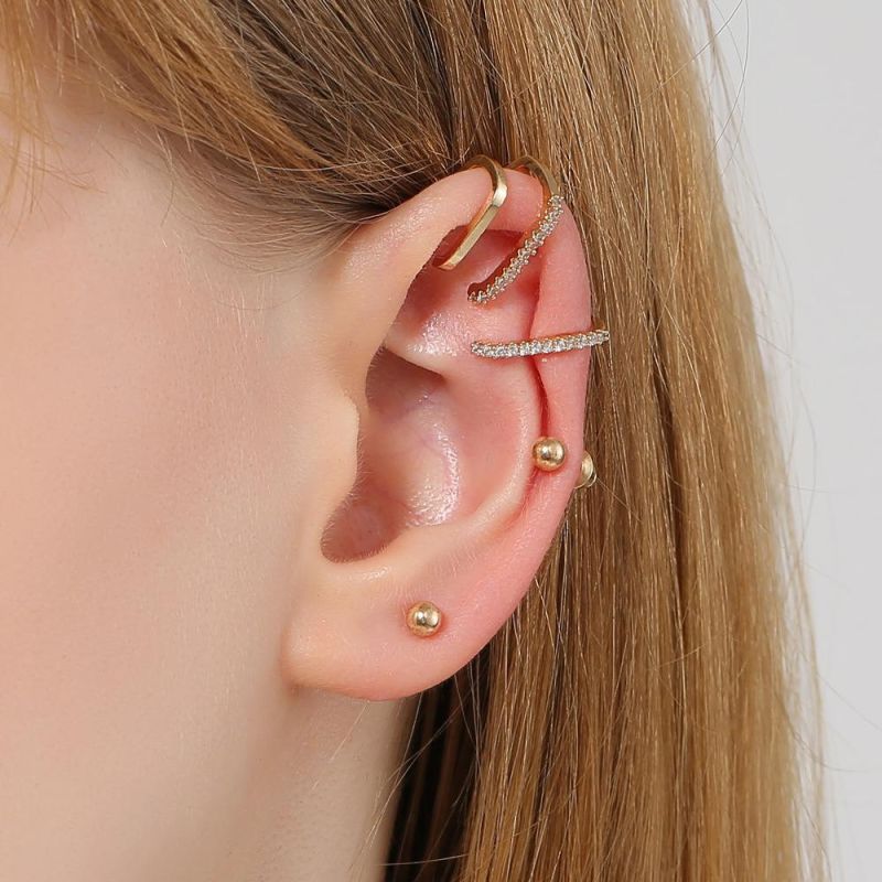 Fashion Retro Geometric Minimalist Ear Clip Set Jewelry