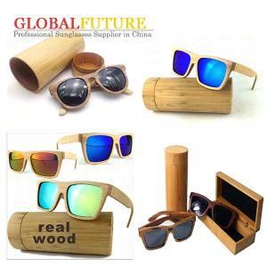 Fashion Polarized Lens High Quality Handmade Bamboo Wood Sunglasses (WSG001)