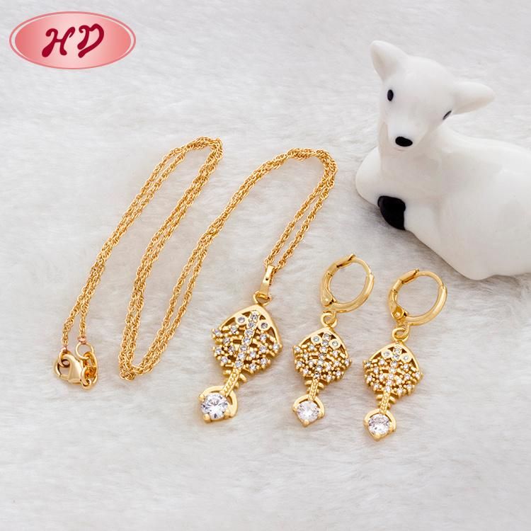 Hot Selling 18K Gold Plated Bridal Wedding Jewelry Set