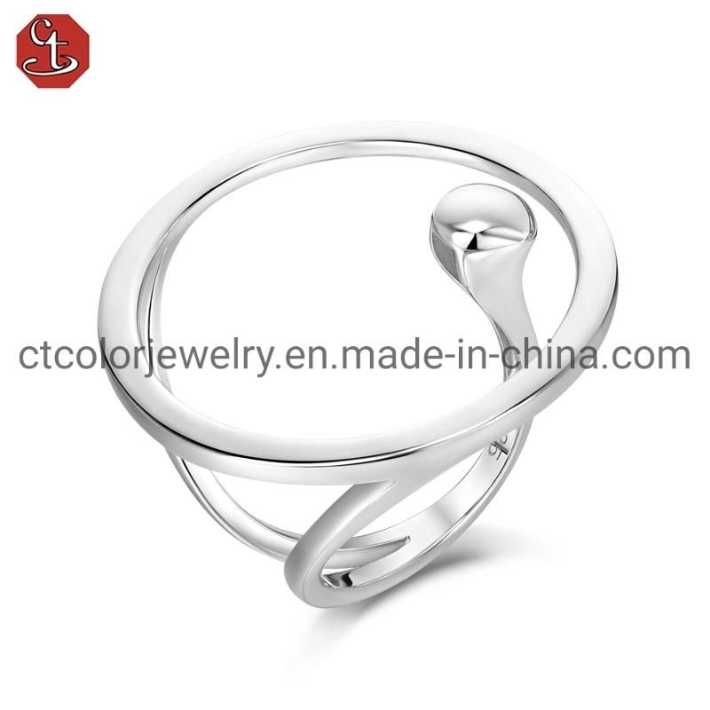 Fashion Jewelry Wholesale 925 Sterling Silver Ring Plain Ring Women Accessories