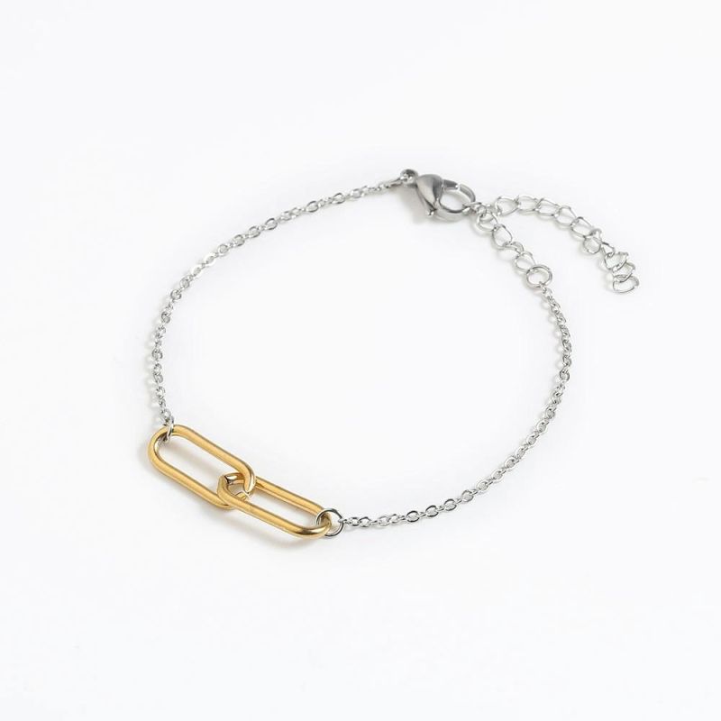 Manufacturer Custom High Quality Fashion Jewelry New Arrivals Stainless Steel 18K Gold Plated Gold Fill Jewelry Waterproof Bracelet