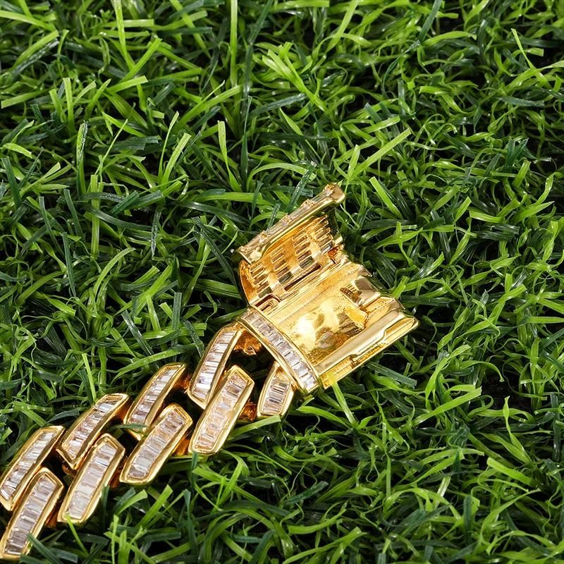 Fashion Jewelry New Design Copper Alloy Gold Hand Zircon Bracelet