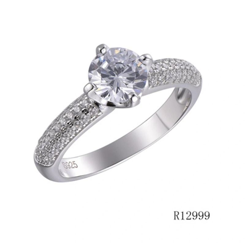 Wholesale 925 Sterling Silver Daily Engament CZ Ring