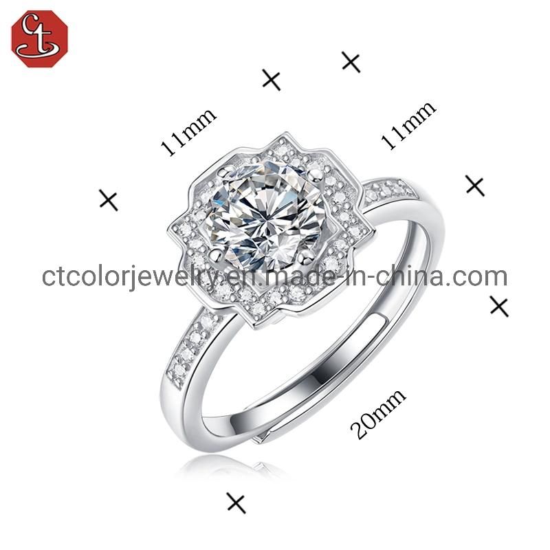1CT Moissanite Diamond Noblewomen Ring Hot Sale Fashion Jewelry engagement ring