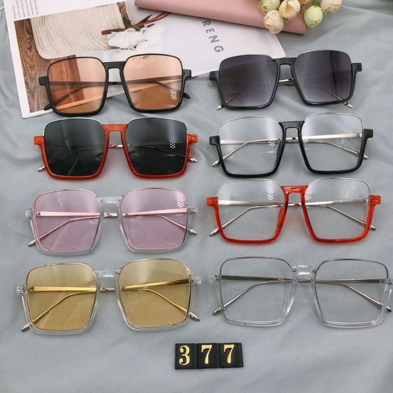 Big Square Frame Oversized Colorful Custom Fashion Trendy Women Men Sun Glasses Shades Half Rim Sunglasses 2021 2022