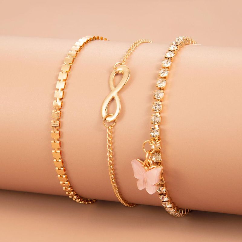 Fashion Exaggerated Geometric Set of Multi-Layered Bracelet Jewelry