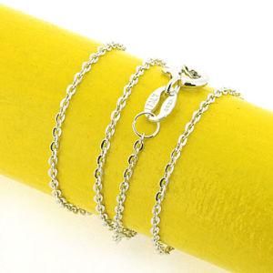 Sterling Silver Flat Cable Chain 18inch Long (G0003)