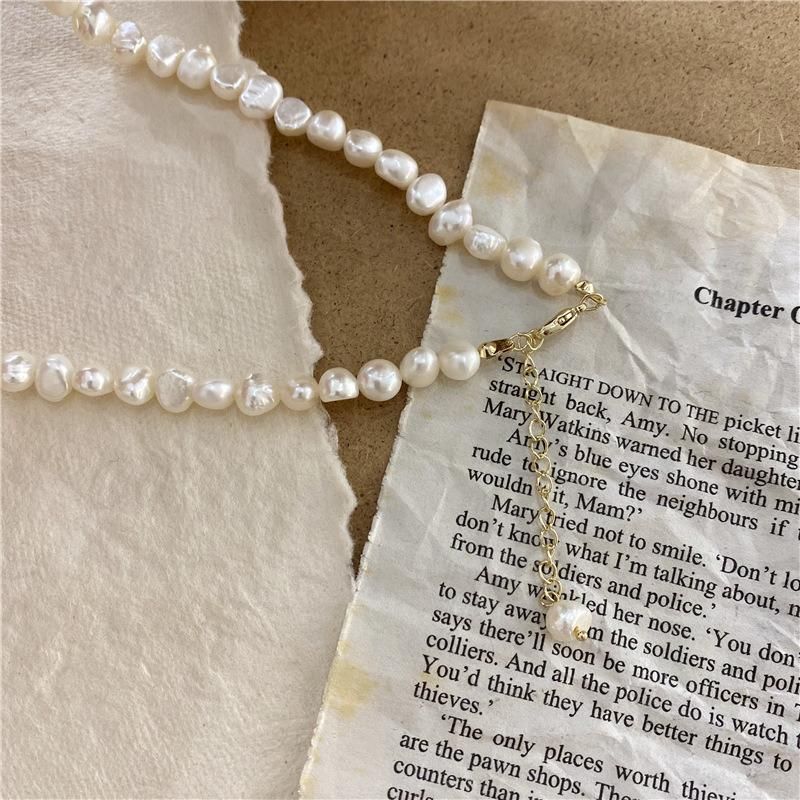 Elegant White Imitation Pearl Beads Choker Clavicle Chain Necklace