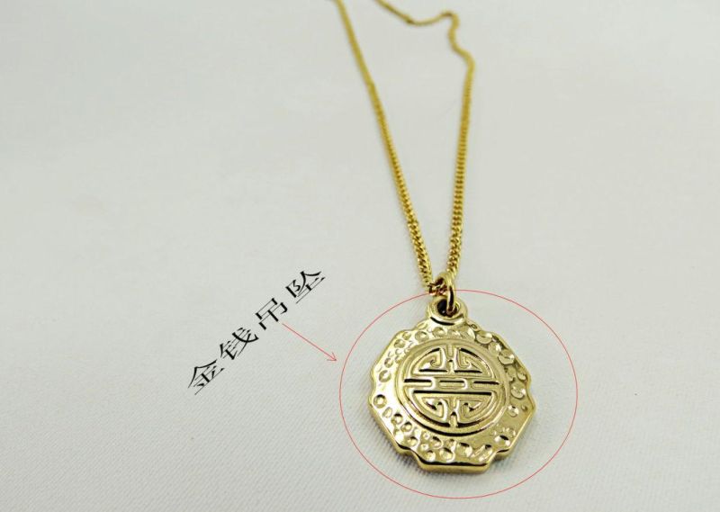 Fashion Jewellery Coin Pendant Gold Plated