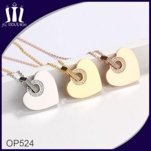 New Design Neck Rhinstone Gold Heart Pendant