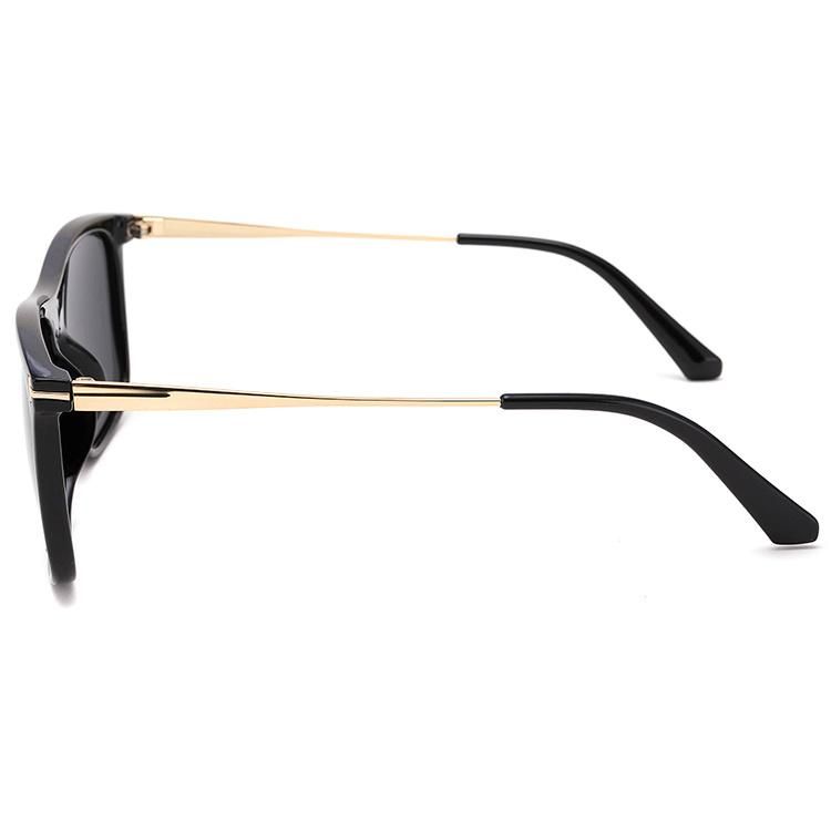2021 Fashion Oversized Square Shape Tr Sunglasses with Metal Temple