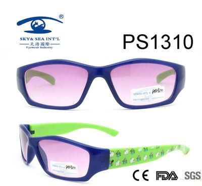 Vintage Blue Frame Colorful Kid Plastic Sunglasses (PS1310)