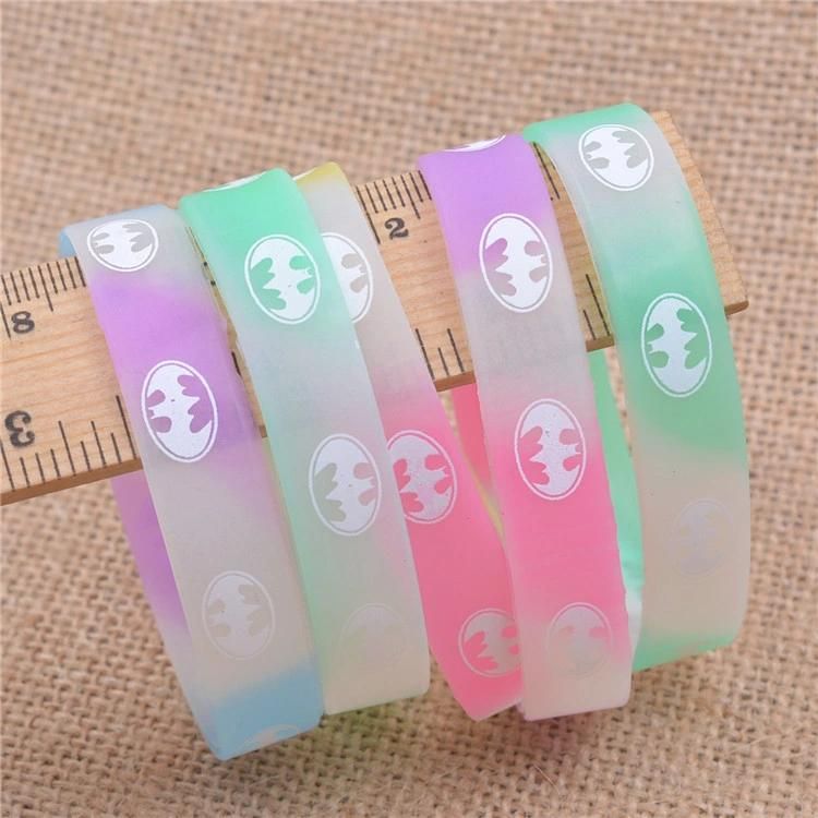Custom Printed Silicone Wristband Rubber Bracelet for Promotion