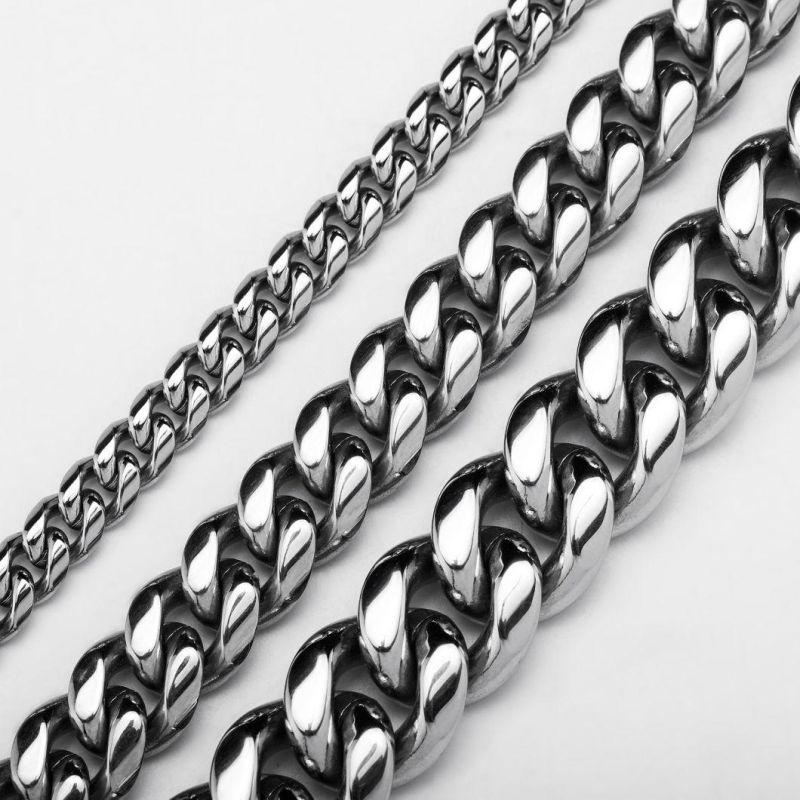 Fashion Stainless Steel Cuban Chain Nencklace Jewelry