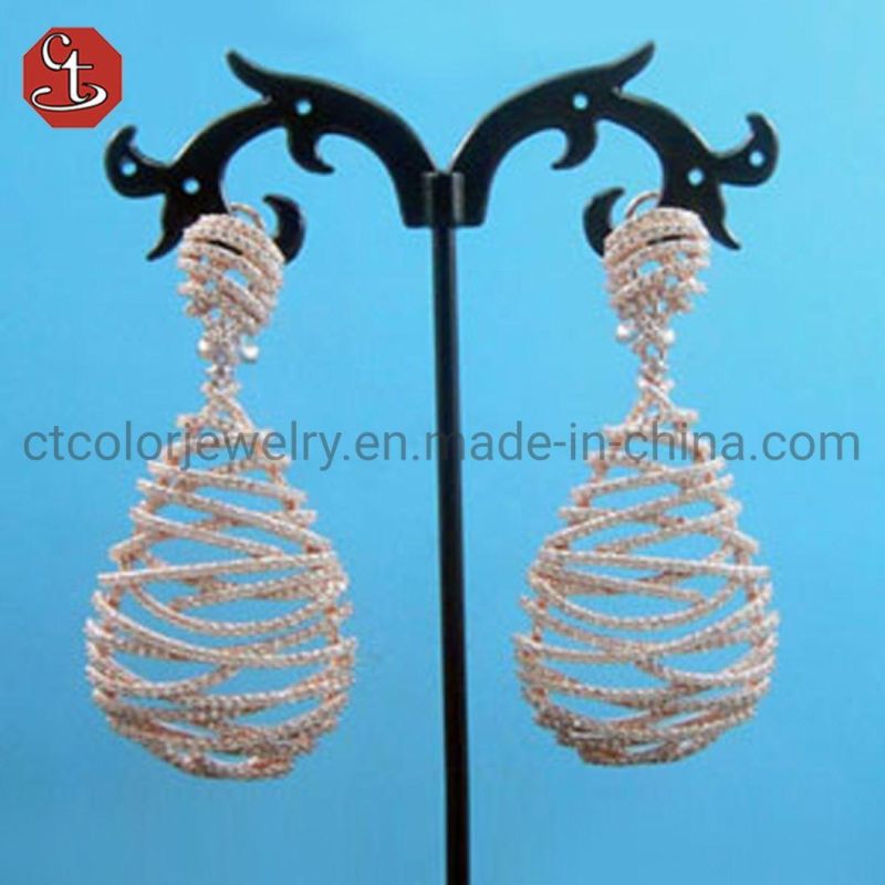 Fashion Geometric Metal Wire Woven Earring for Women Hanging Drop Earring Statement Earring Jewelry