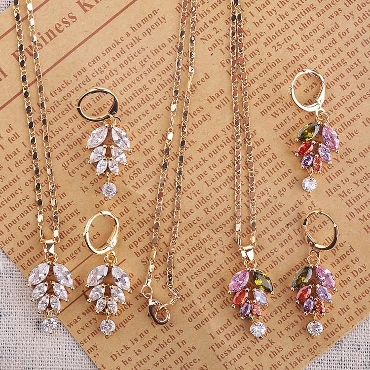 Costume Hengdian Wholesale Fashion Imitation Gold Plated Jewelry with Earring Sets Necklace Pendant