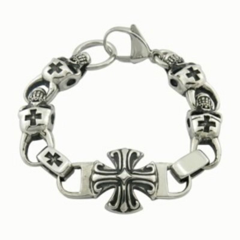 316 Stainless Steel Men Skull Bangle