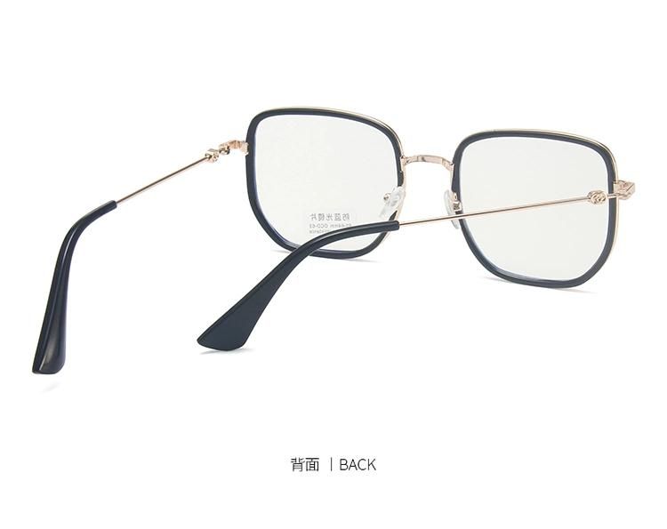 Sunglasses for New Net Celebrity Ins Big Box Personality Anti-Blue Glasses Retro Fashion Street Shooting Plain Flat Mirror Can Be Equipped with Myopia Glasses
