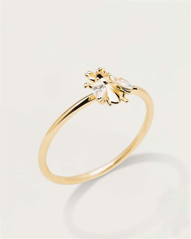 Factory Customed Brass Alloy Buzz Ring in 18K Gold Plated for Women Jewellry
