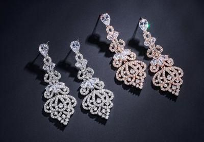 Bridal Luxury CZ Earring for Brides. Bridal Jewelry