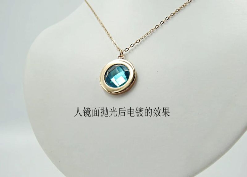 Jewellery Stainless Steel Pendant with Blue Glass Ball Inserted