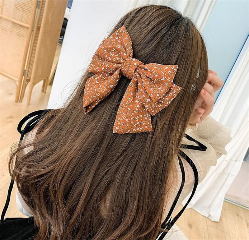 Big Bow South Korean Female Network Red with The Same Letter Flower Hair Ornaments Hair Clip Hairpin