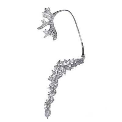 925 Silver Party Luxury Single Clip Earring with Rhodium Plating