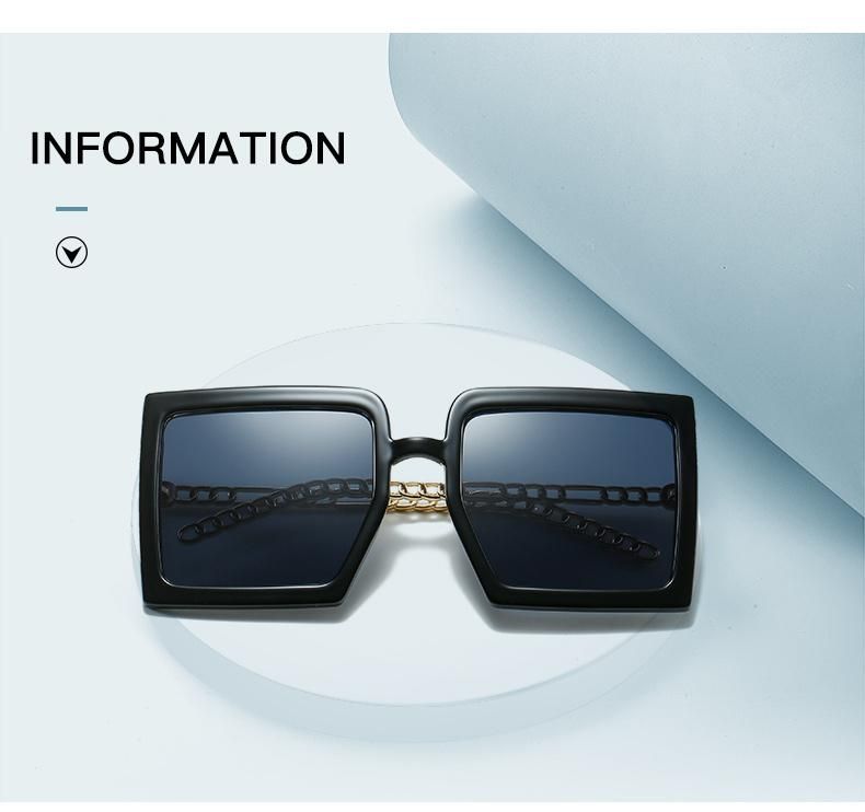 Glasses for New Retro Frame Sunglasses Female Chain Type Metal Temple Sunglasses Cross-Border Foreign Trade Glasses