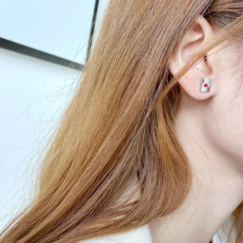 Fashion Personalized Creative Poker Earrings Jewelry