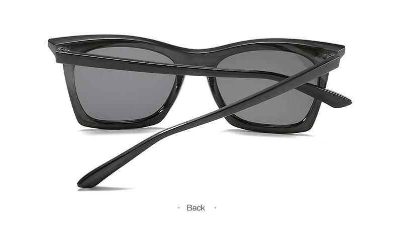 Sunglasses Retro Literary Sunglasses Bright Black Plain Face Fashion Wear Sunglasses