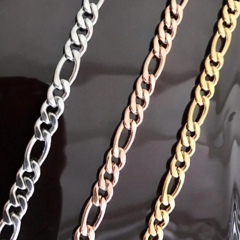 Hot Selling Figaro Chain Stainless Steel Necklace for Jewelry Design