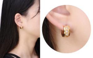 Stainless Steel Small Round Hoop Pendientes Earrings