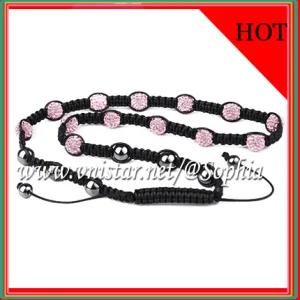 Pink Crystal Bead Necklace Jewelry (SBN009-2)