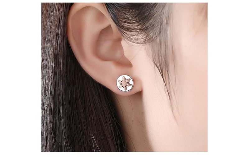 Christmas Tree and Snowflakes Sterling Silver 925 Earrings