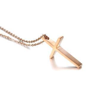 Cross Fashion Gold Jewelry Couples Stainless Steel Necklace Jewelry