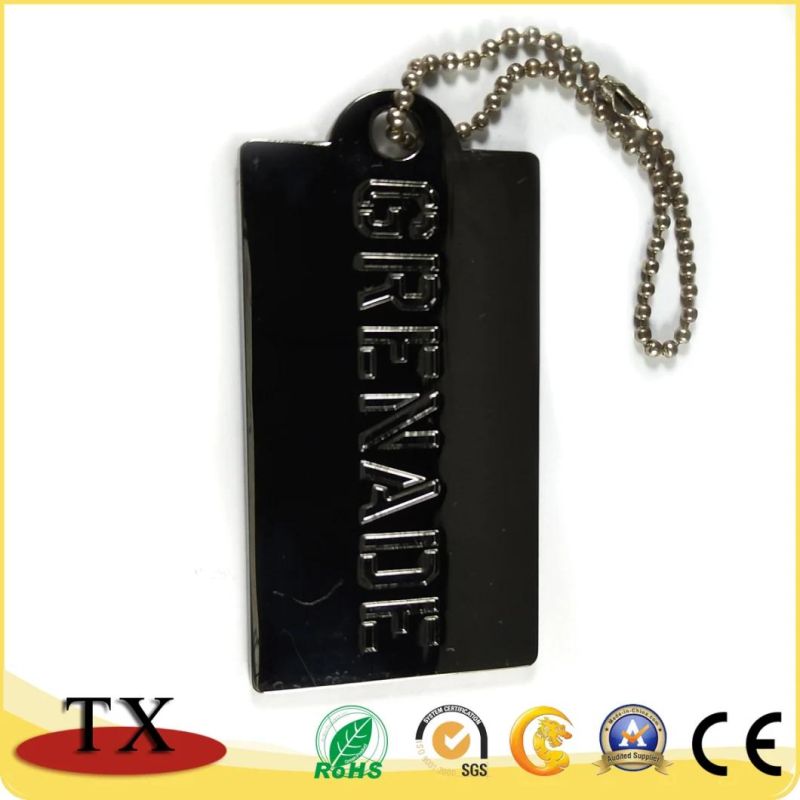 Well Selling Metal Pendant Dog Tag with Short Ball Chain