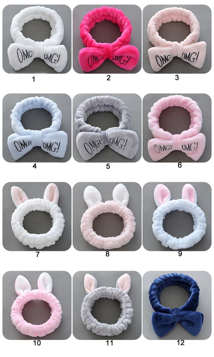 Wholesale Custom OEM Cute Animal Face Bath SPA Makeup Headband