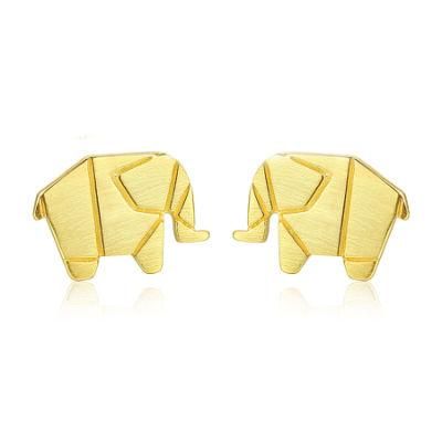 Compact Little Double Elephant Ear Stud for Girls
