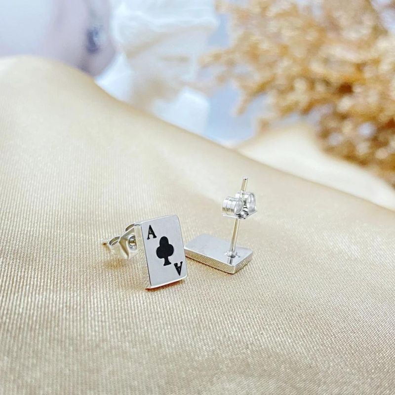 Fashion Personalized Creative Poker Earrings Jewelry
