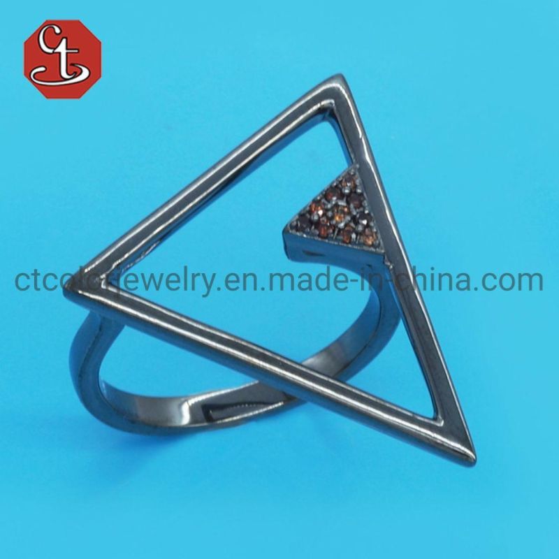 OL Design Fashion 925 Sterling Silver Ring Rose Gold Geometric Adjustable Rings For Women Girls Jewelry