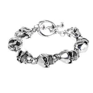 European American Fashion Skull Chain Stainless steel Men Bracelet