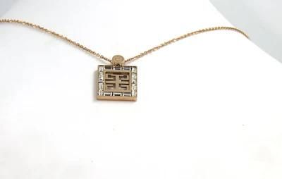Metal Jewelry Classic Pendant in Rose Golden Color