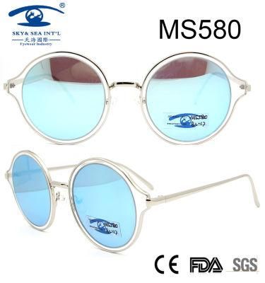 Latest Round Shape Popular Women Metal Sunglasses (MS580)